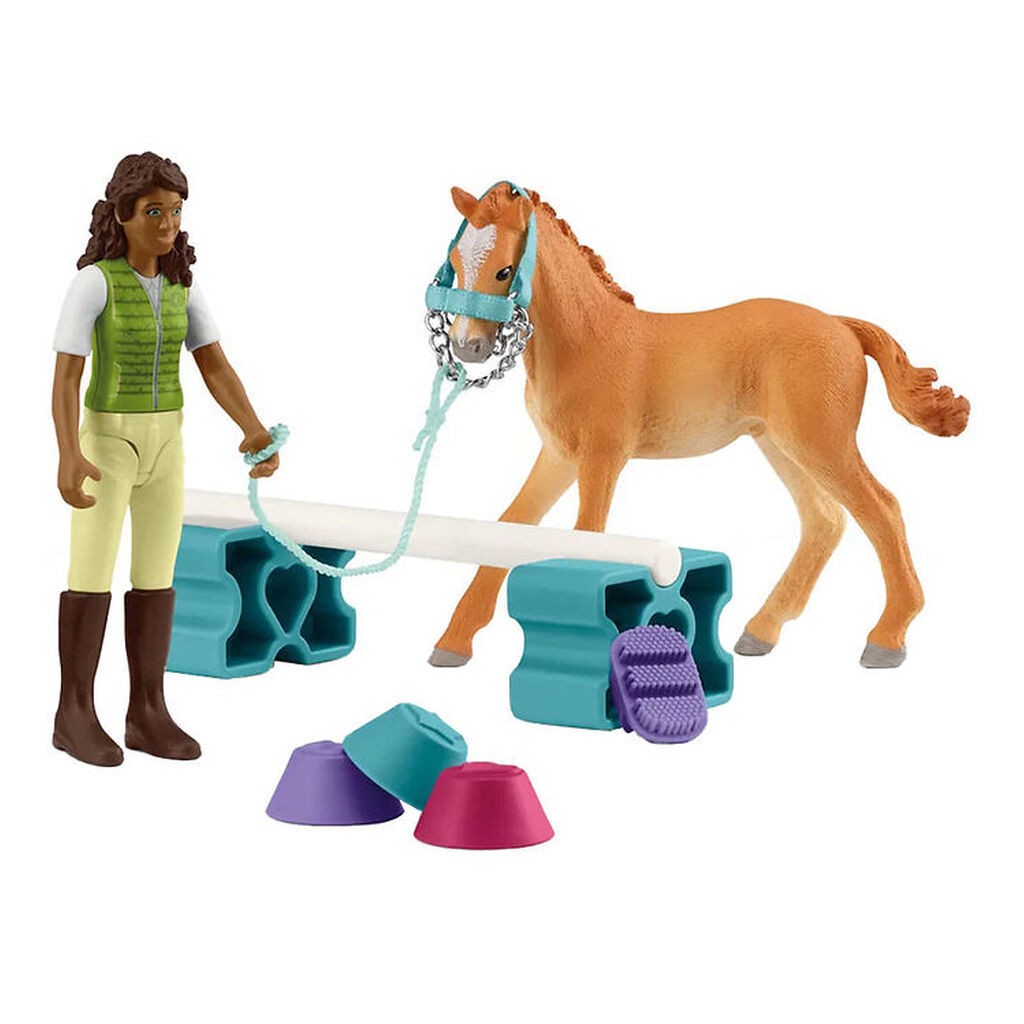 Schleich Træningssæt Med Føl - 42756 - 12 Dele