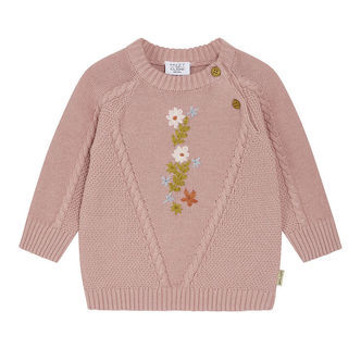 Hust and Claire Bluse - Strik - Panya - Dusty Rose m. Blomster