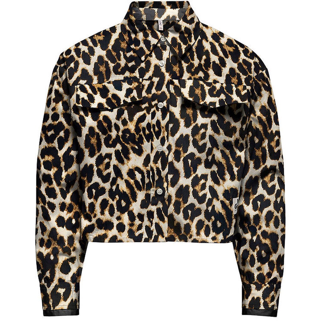 Kids Only Skjorte - Cropped - KogClara - Black/With Clara Leo