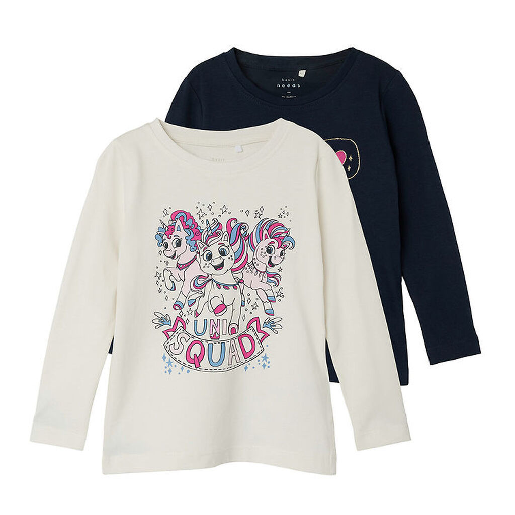 Name It Bluse - NmfVeen - 2-pak - Jet Stream/Dark Sapphire