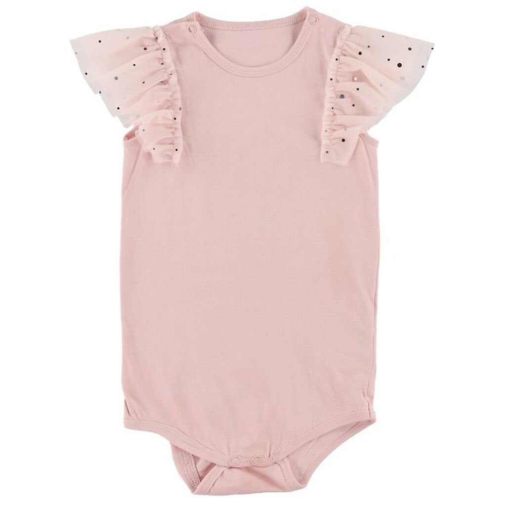 Stella McCartney Kids Body k/æ - Rosa m. Sølvprikker/Tyl
