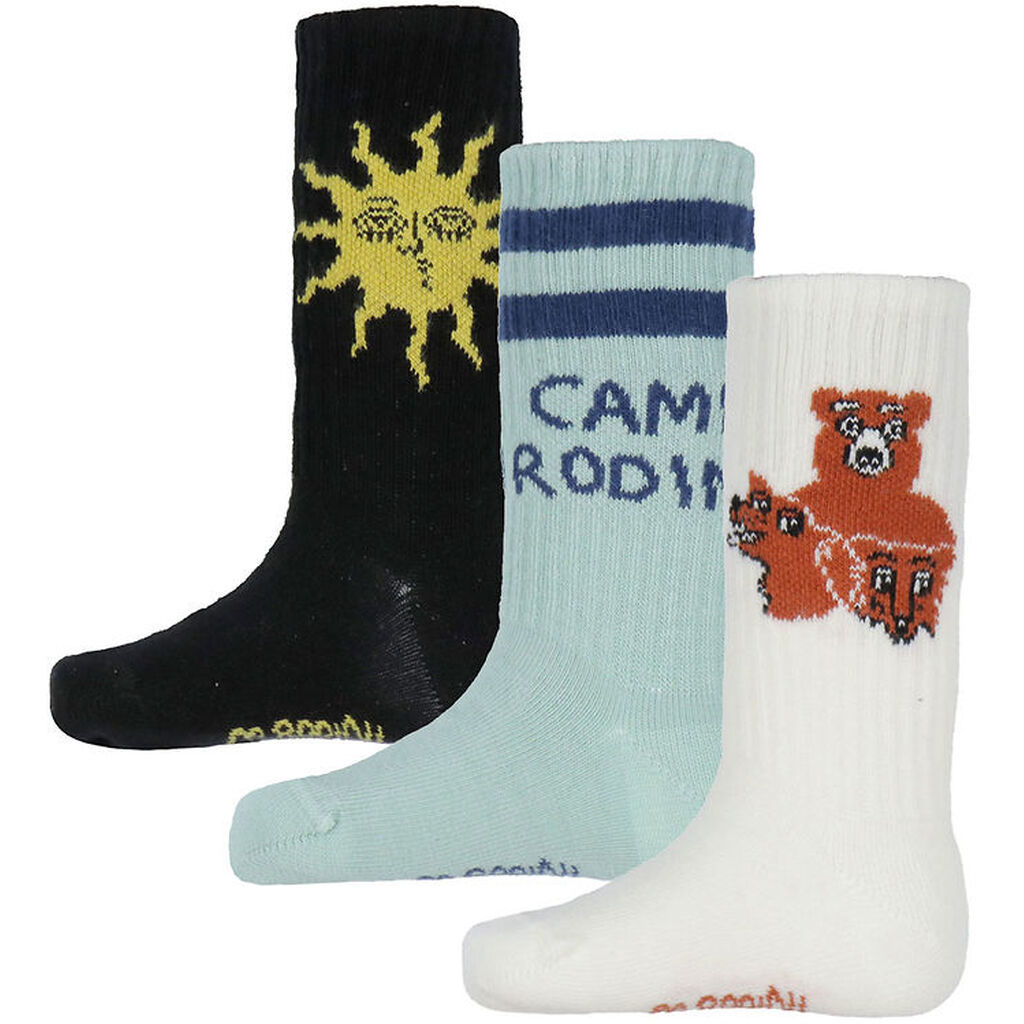 Mini Rodini Strømper - 3-pak - Camp Rodini - Multi