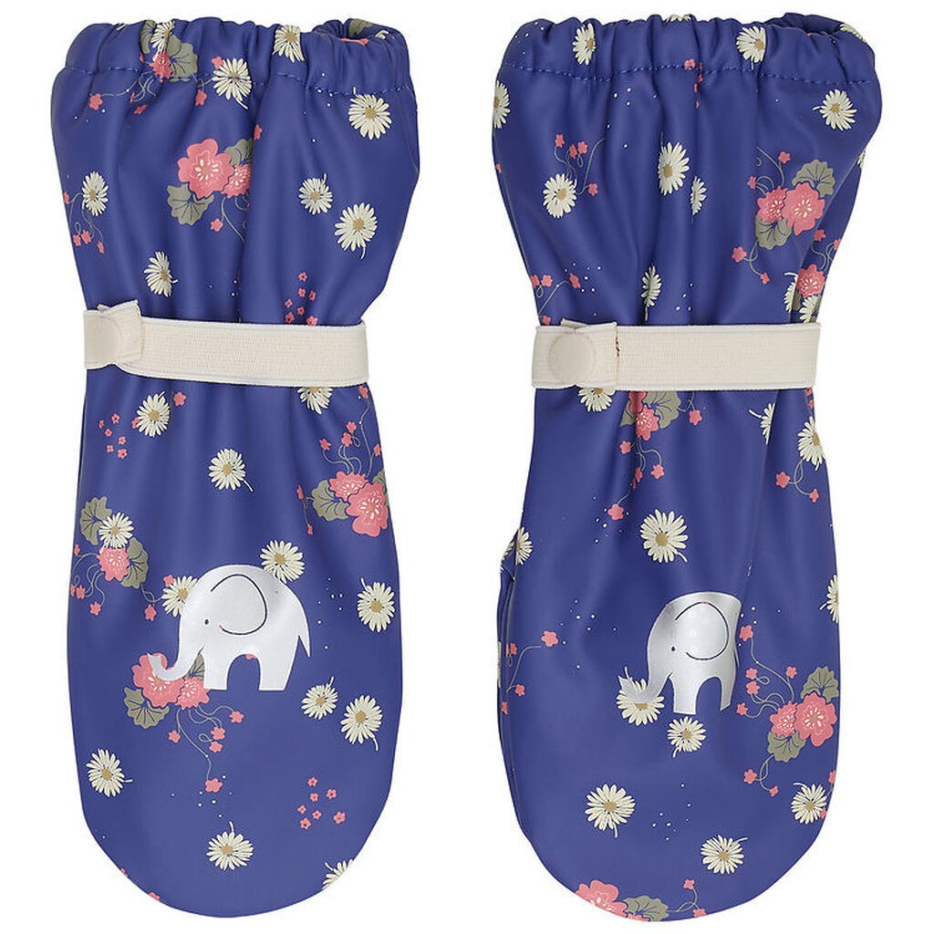 CeLaVi Luffer m. Fleece - PU - Skipper Blue m. Blomster