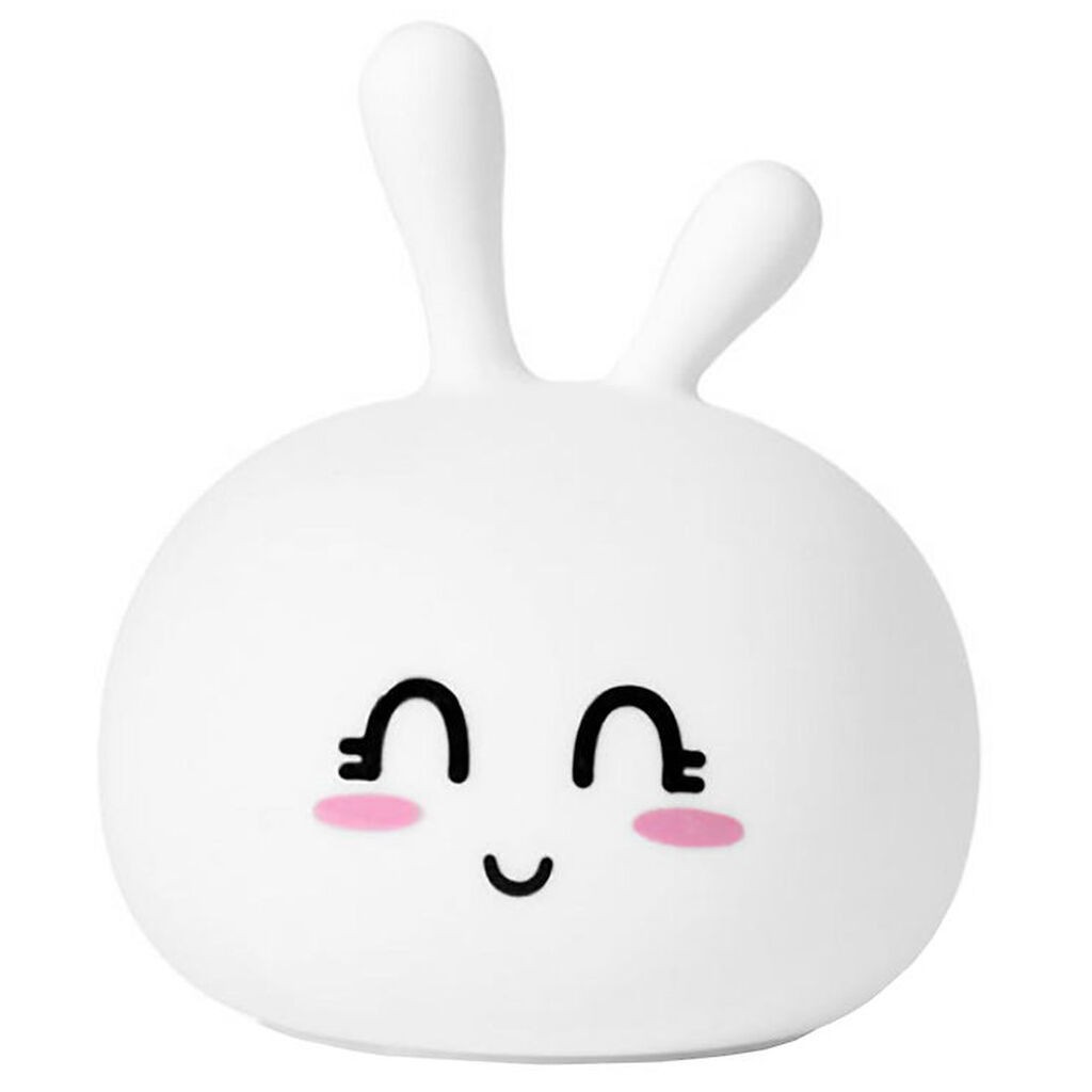 Rabbit & Friends Lampe - Kanin - Happy - 11,6x14,1 cm - Hvid