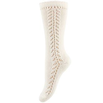 Condor Knæstrømper m. Hulmønster - Creme