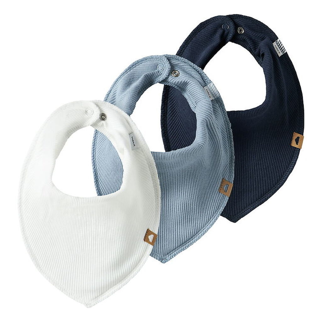 Name It Savlesmække - 3-pak - Rib - NbmYasimkillo - Cloud Dancer