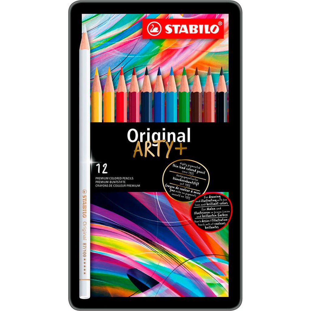 Stabilo Farveblyanter - Original Arty+ - 12 stk. - Multifarvet