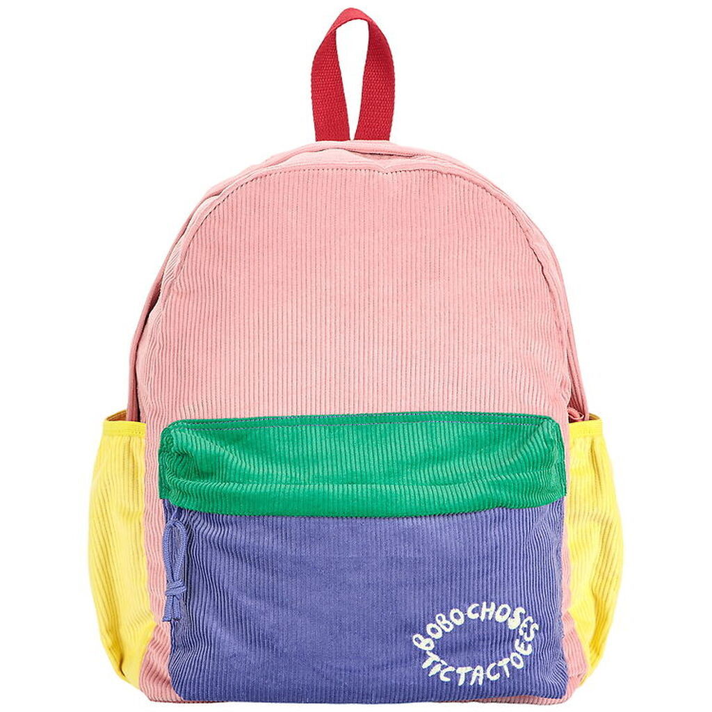 Bobo Choses Skoletaske - Fløjl - Color Block