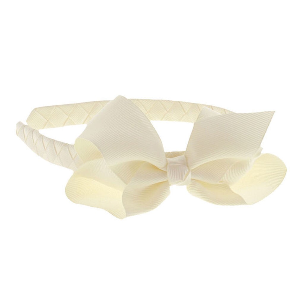 By Stær Hårbøjle - Klassisk Stor Sløjfe - Råhvid