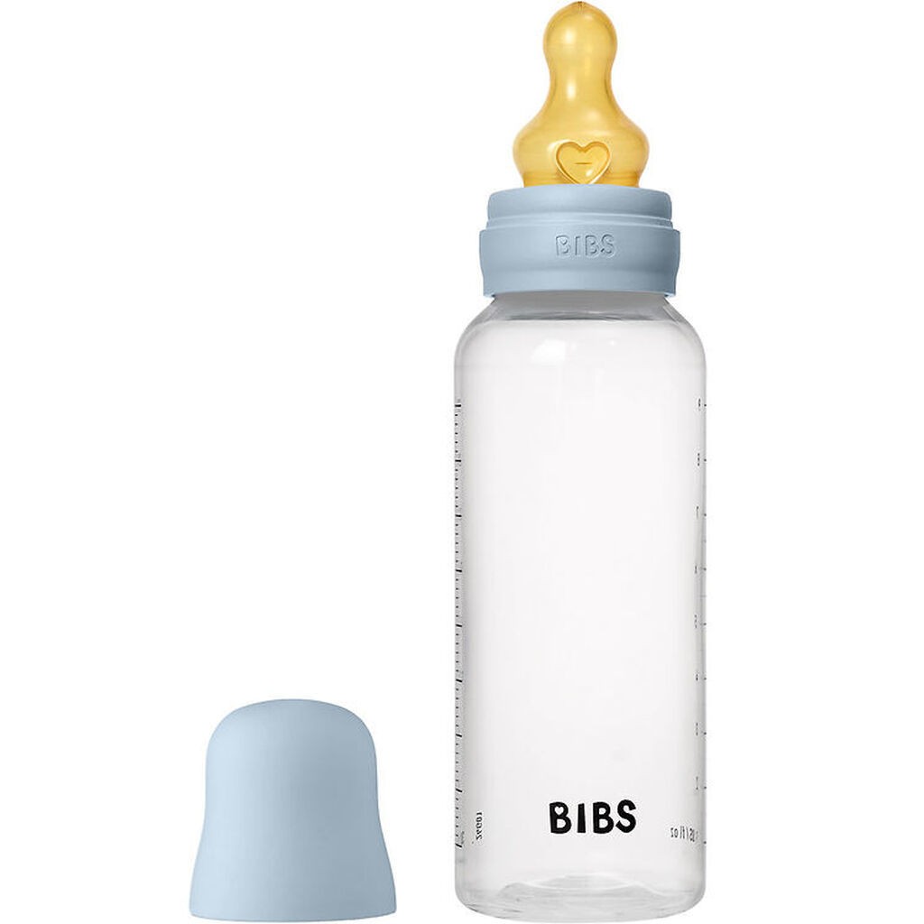 Bibs Sutteflaske - 270 ml - PP/Naturgummi - Baby Blue