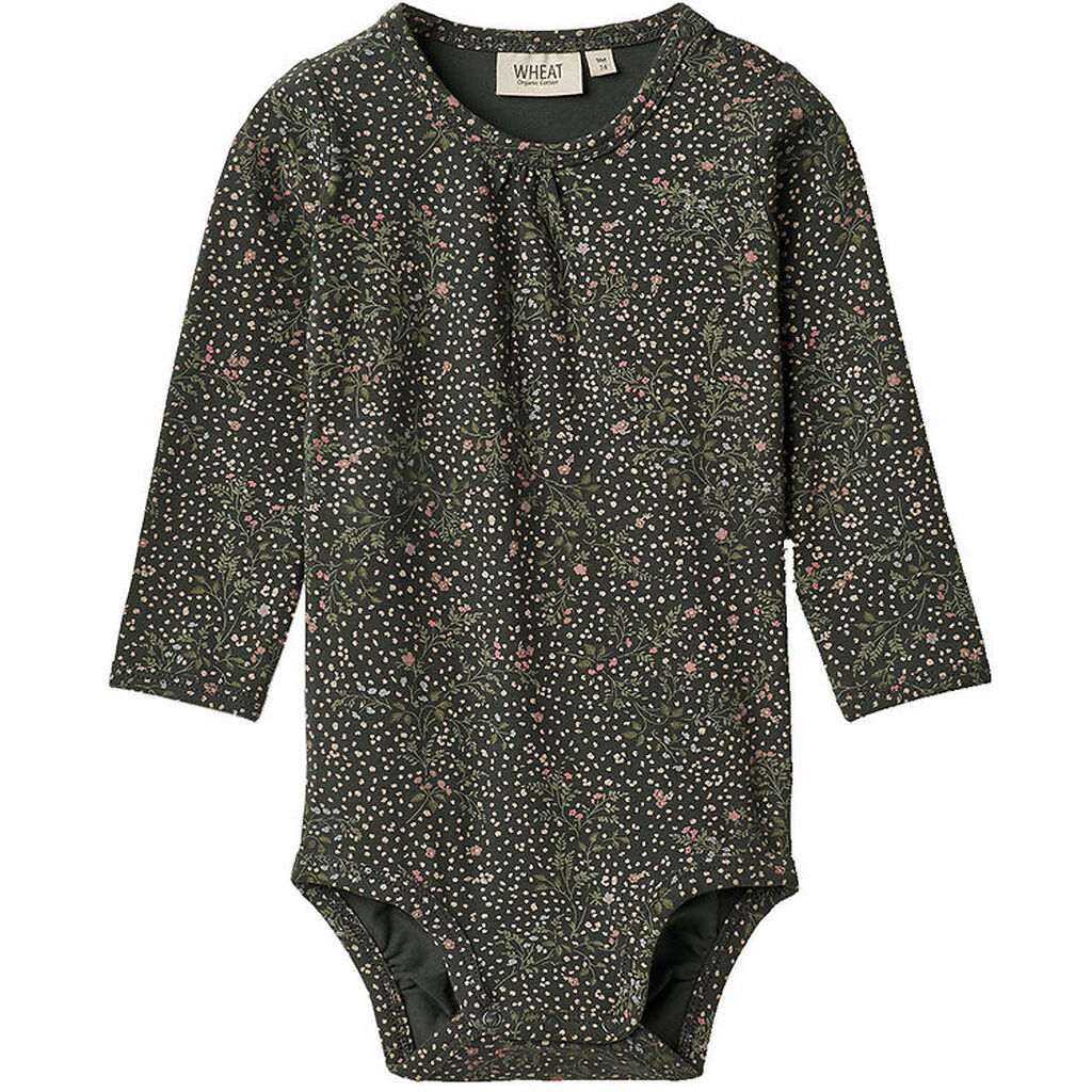 Wheat Body l/æ - Liv - Black Coal Small Flowers