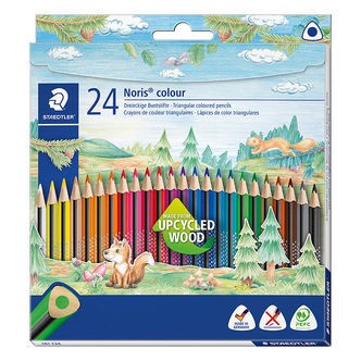 Staedtler Farveblyanter - Noris Upcycled Wood - 24 stk