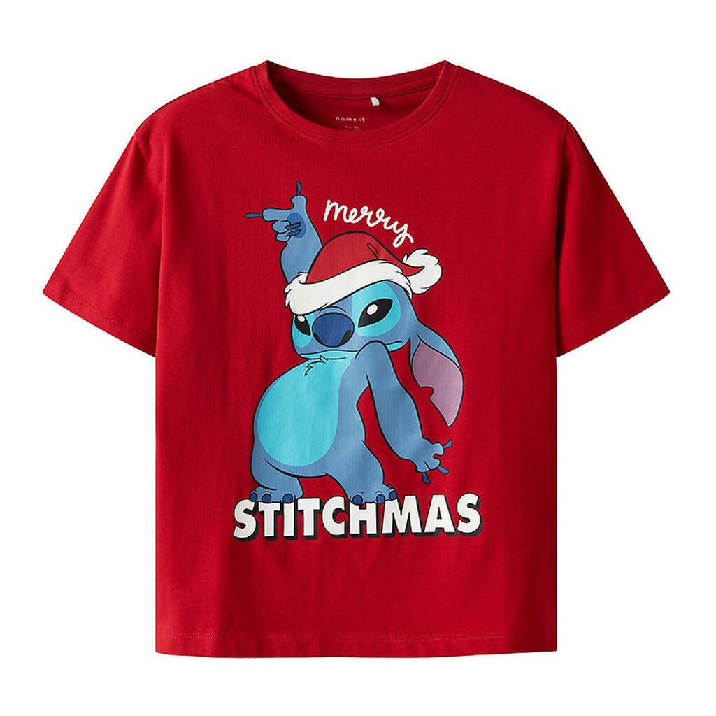Name It T-shirt - NkfAkka - Stitch - Barbados Cherry