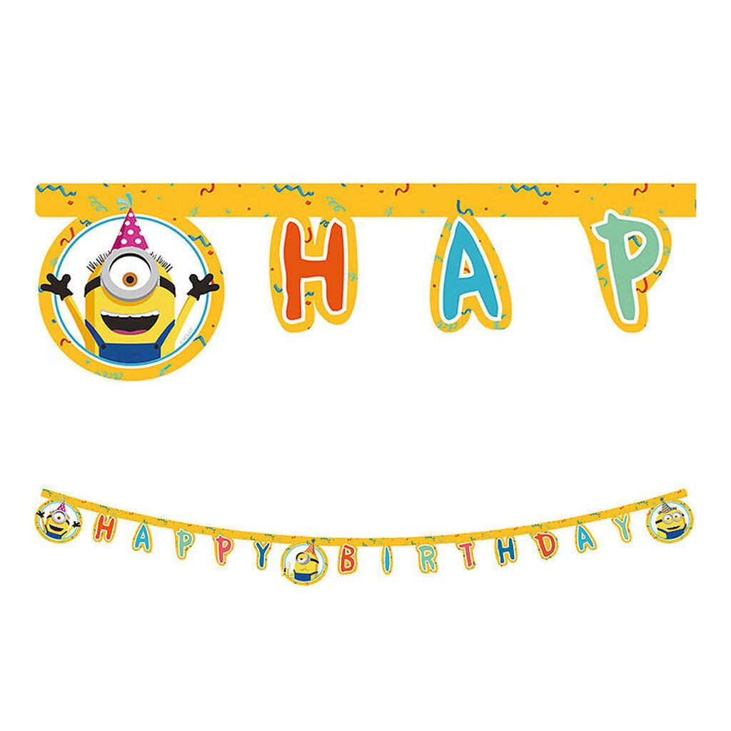 Decorata Party Happy Birthday Banner - Minions The Rise Of Gru