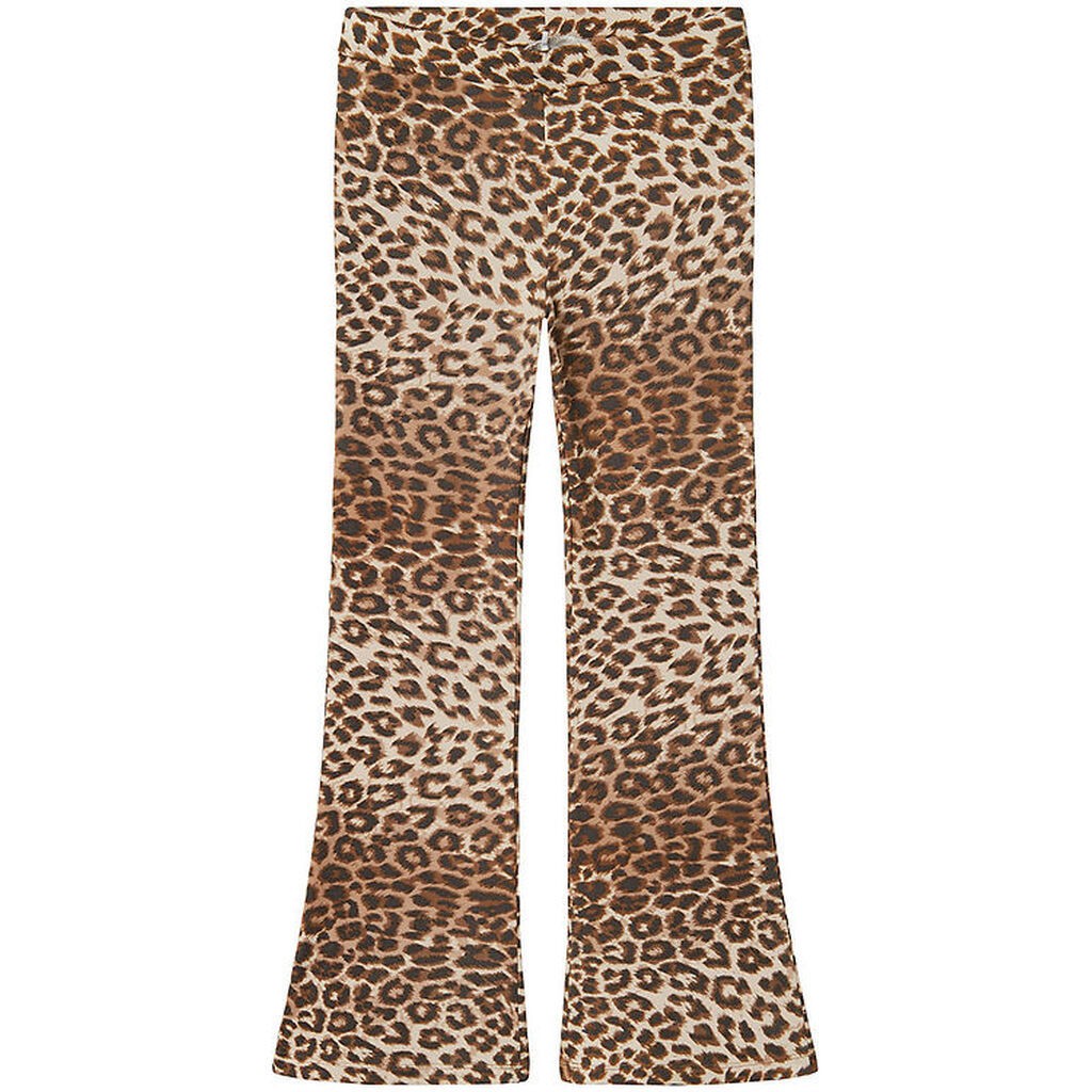 Name It Bukser - BootCut - Turtledove m. Leopardprint