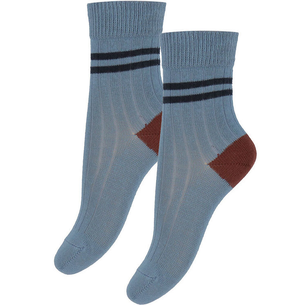 FUB Strømper - 2-pak - Rib - Washed Indigo
