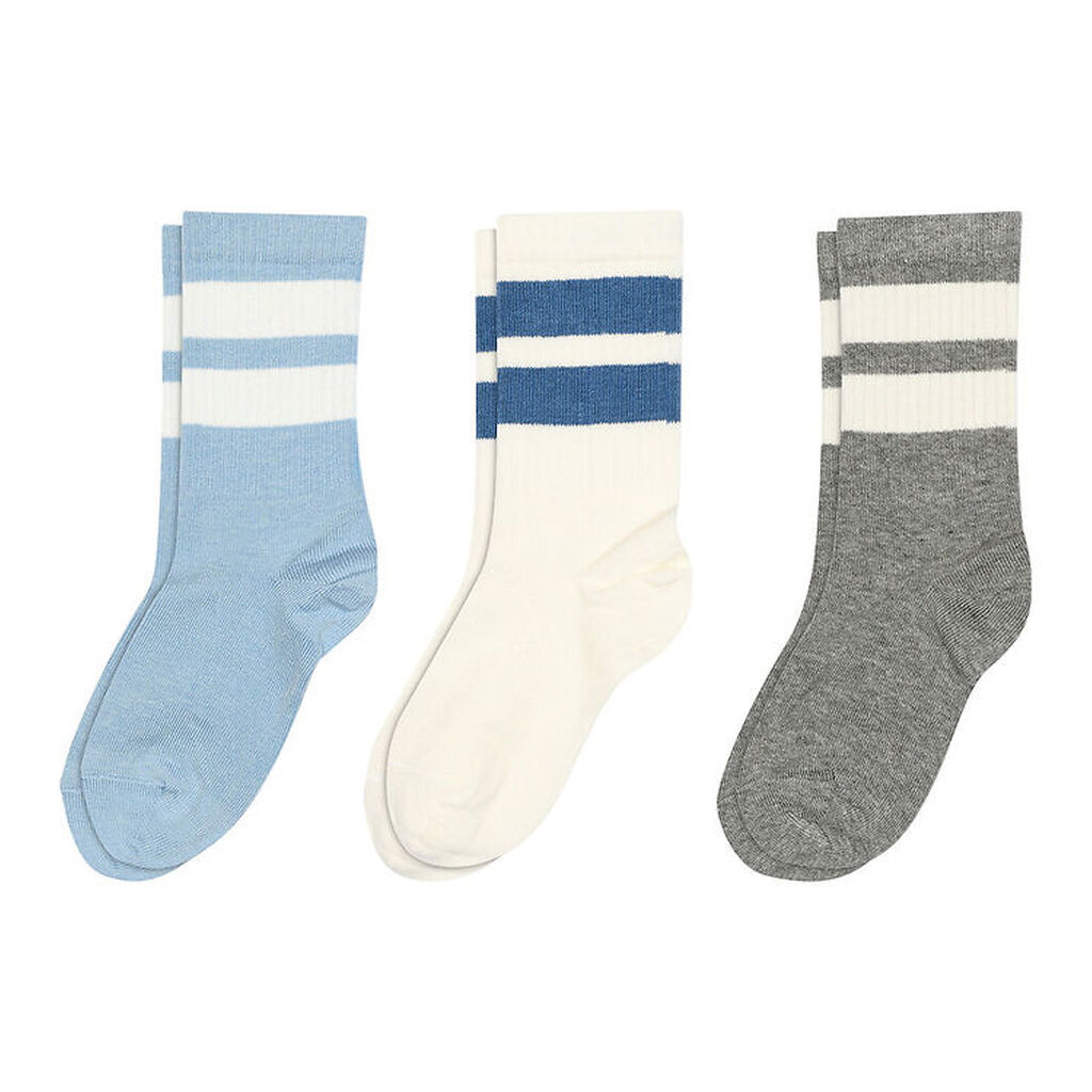 MP Strømper - 3-pak - Anker - Blue Bell m. Striber