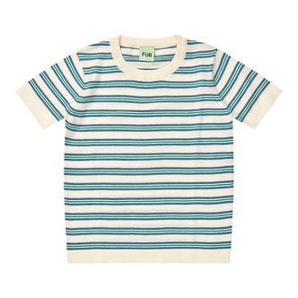 FUB T-shirt - Ecru/Washed Indigo