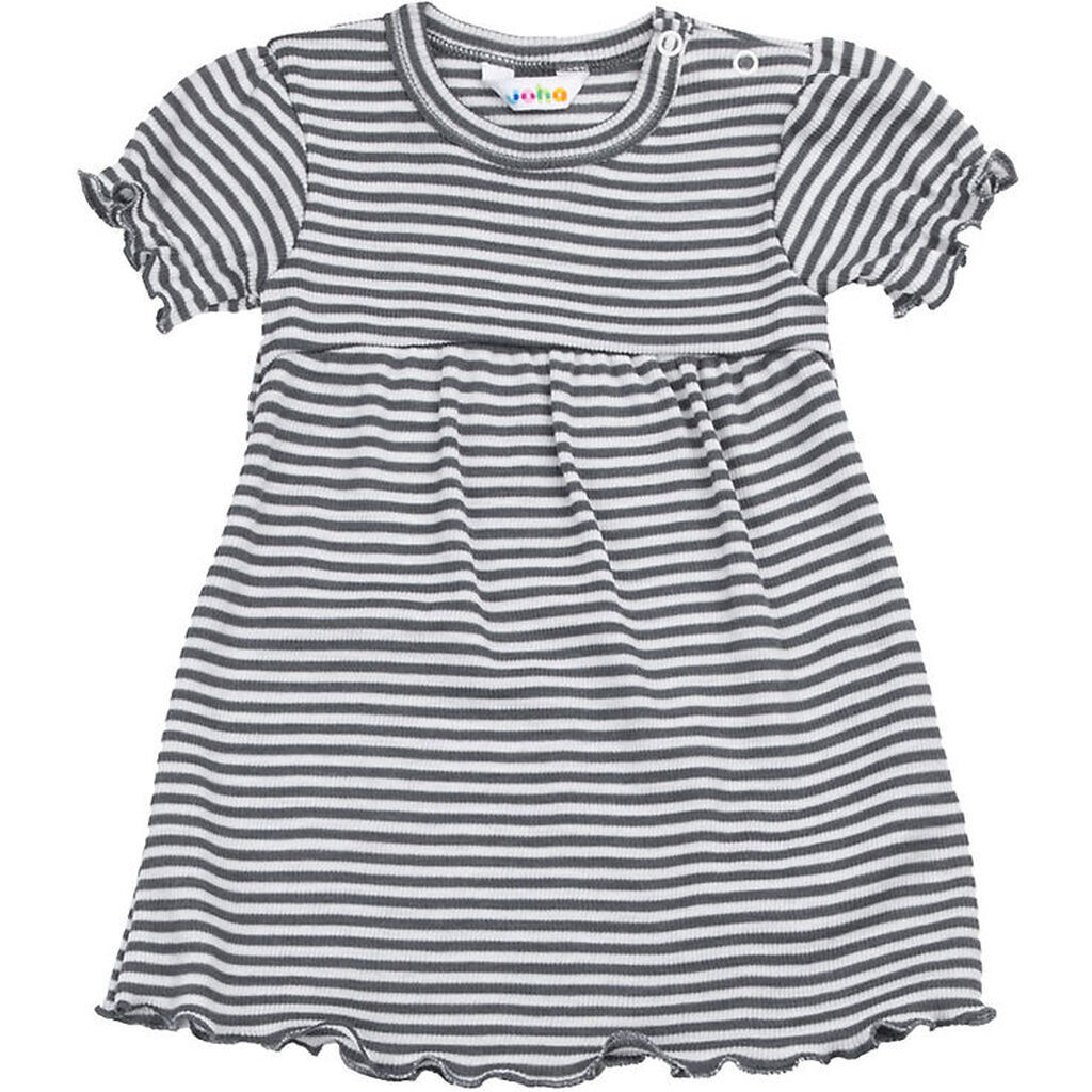 Joha Kjole - Rib - Uld/Silke - Mørkegrå