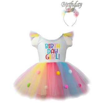 Great Pretenders Udklædning - Birthday Girl Kjole m. Hårbånd