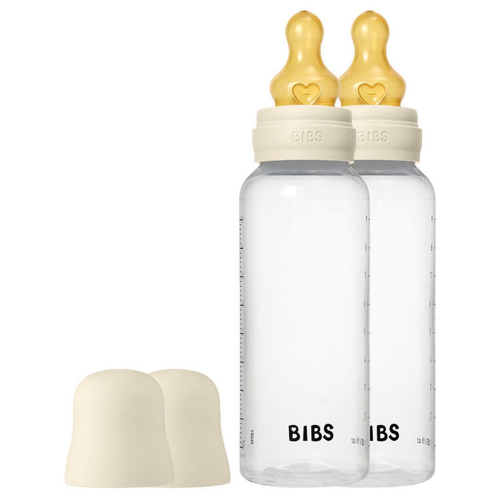 Bibs Sutteflaske - 2-pak - 270 ml - PP/Naturgummi - Ivory