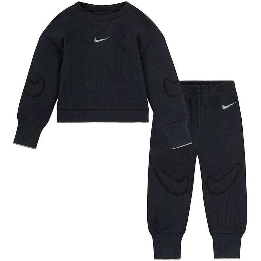 Nike Sæt - Bluse/Bukser - Sort m. Applikationer