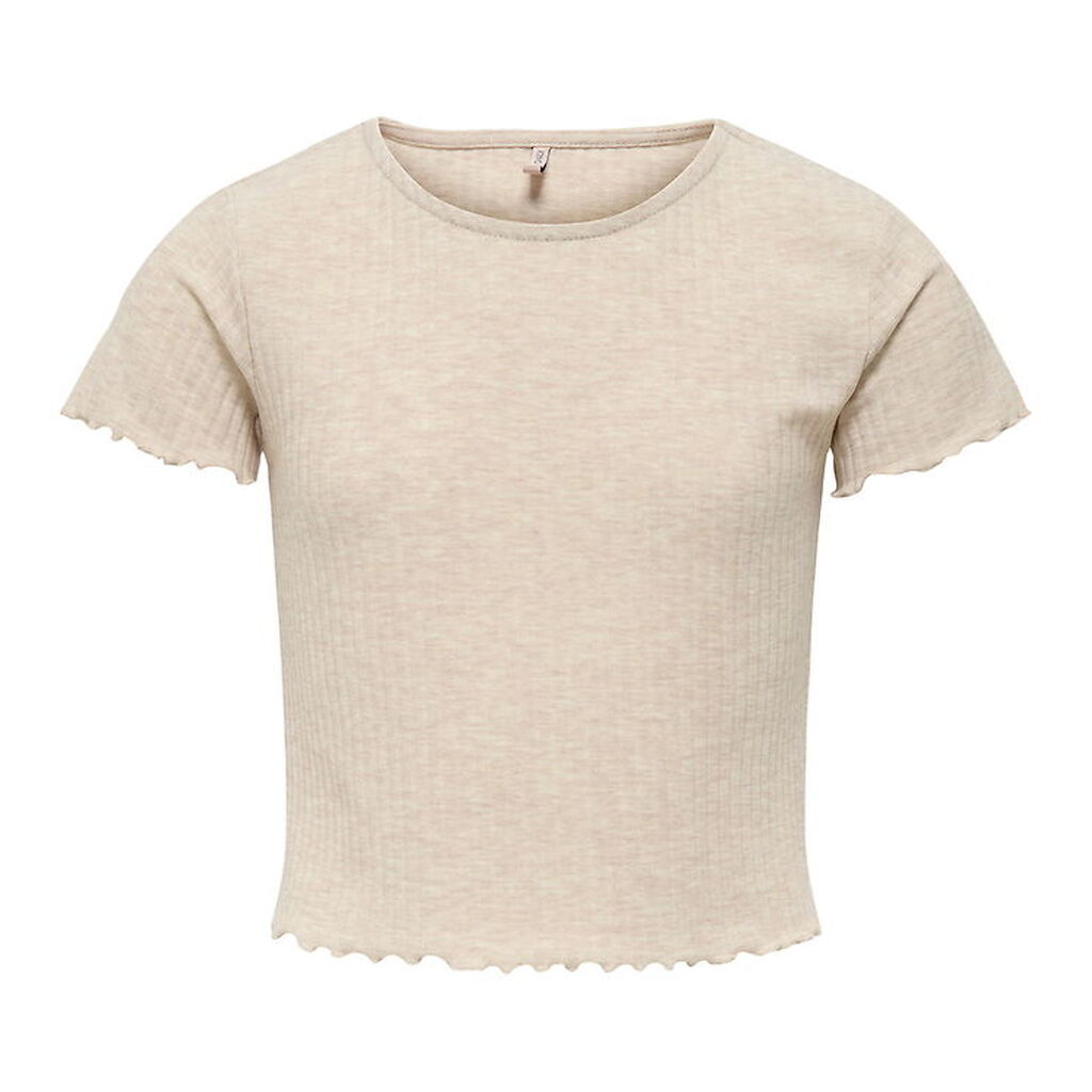 Kids Only T-shirt - Rib - KogNella - Pumice Stone/Melange