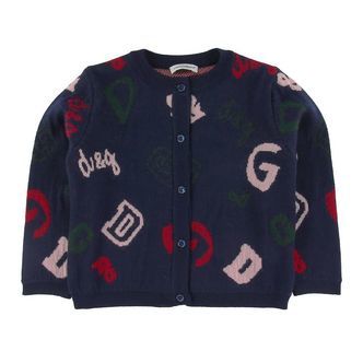 Dolce & Gabbana Cardigan - Uld - Navy m. Logoer