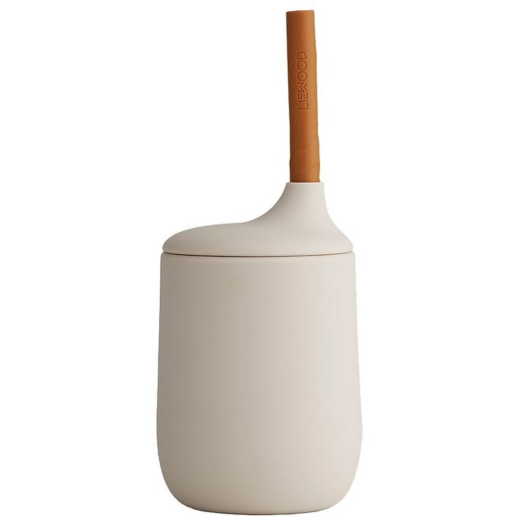 Liewood Kop m. Sugerør - Silikone - Ellis - Sandy/Mustard Mix