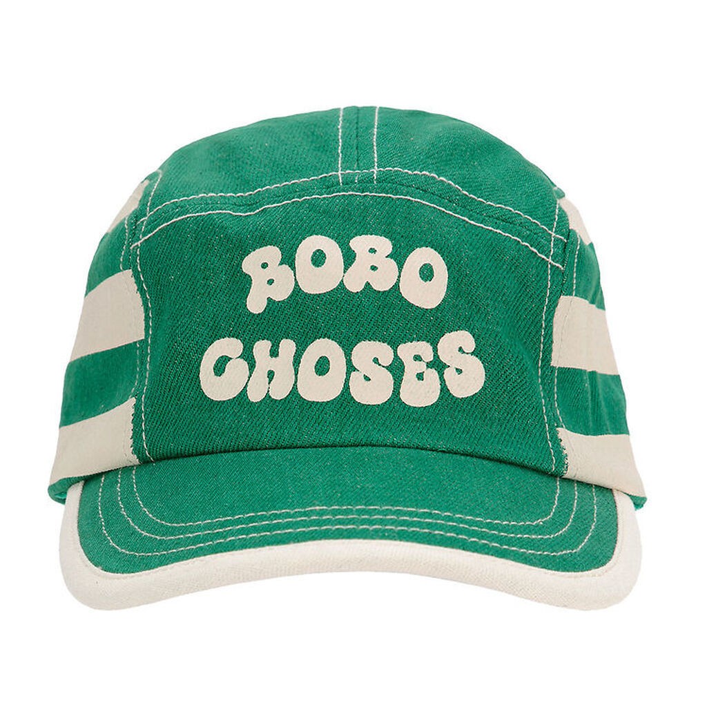 Bobo Choses Kasket - Green Stripes - Lys Grøn