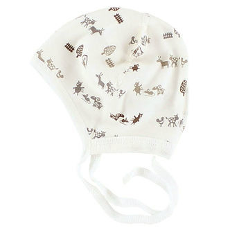 Joha Babyhjelm m. ører - Creme m. Dyr