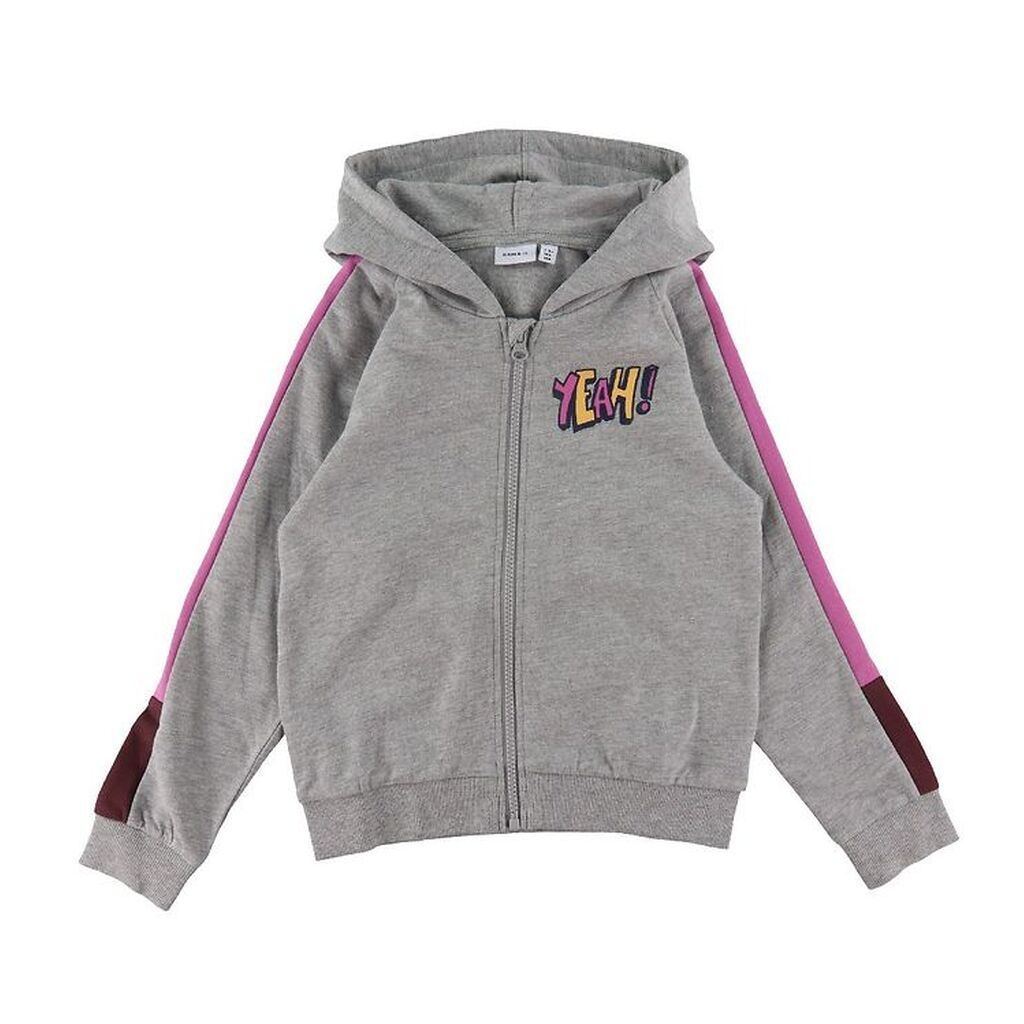 Name It Cardigan m. Hætte - NkfNifrey Spain - Grey Melange