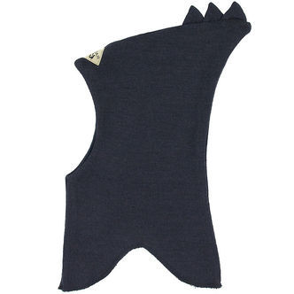 Racing Kids Elefanthue - Uld/Bomuld - 2-lags - Navy m. Dinosaur