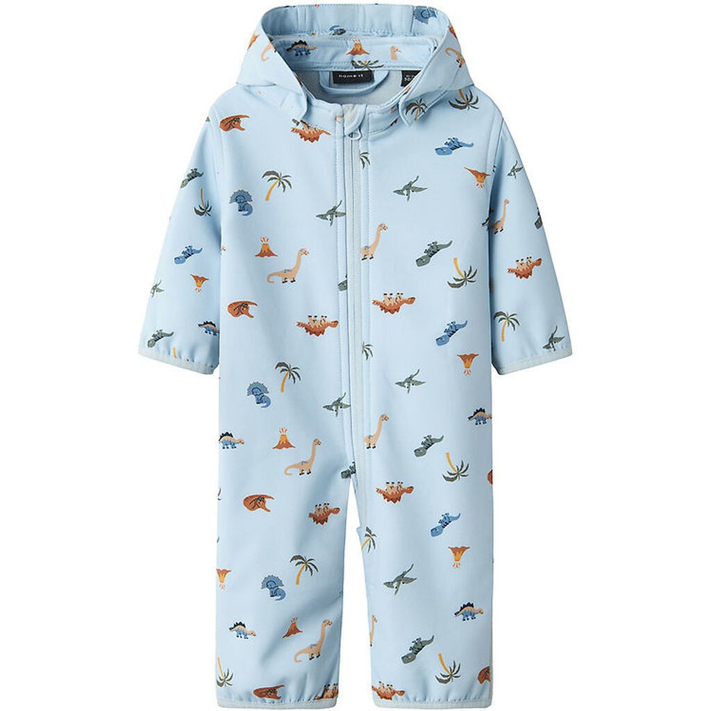 Name It Softshelldragt m. Fleece - NbmAlfa08 - Skyway/Mini Dino