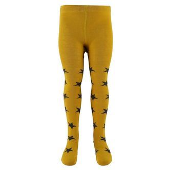 Minymo Strømpebukser - Gul m. Stjerner