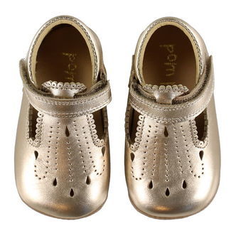 Pom Pom Ballerina hjemmesko - T-bar - Dusry Gold