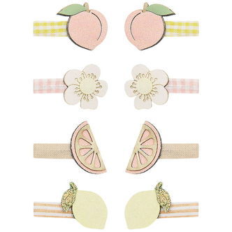 Mimi & Lula Hårklips - 8-pak - 3 cm - Mini Citrus Peaches and Cr