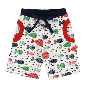 Katvig Shorts - Hvid m. Fisk