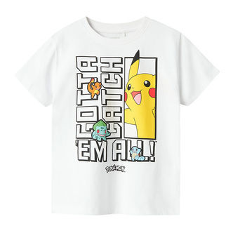 Name It T-shirt - NkmFlame Pokémon - Bright White