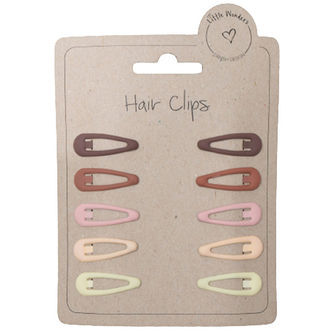 Little Wonders Hårspænder - 10-pak - Brændte Farver