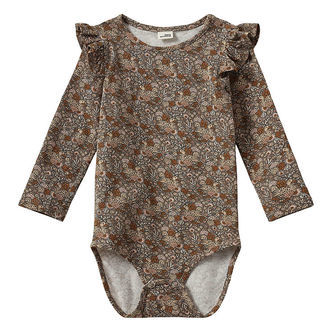 Sofie Schnoor Body l/æ - DicteSB - Brown m. Blomster