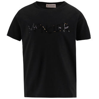Moncler T-shirt - Sort m. Pailletter