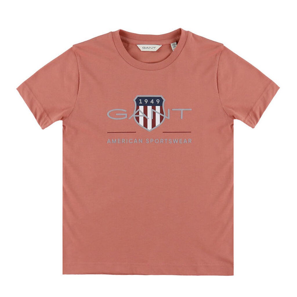 GANT T-shirt - Faded Brick m. Logo