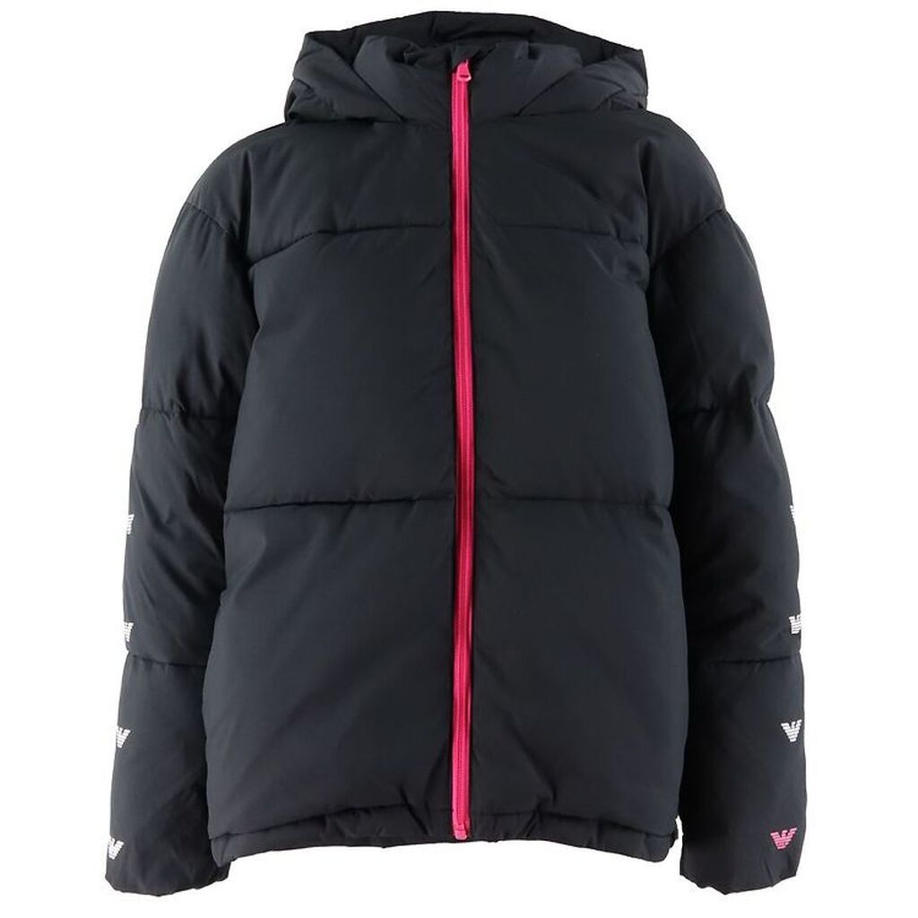 Emporio Armani Dynejakke - Sort m. Hvid/Pink