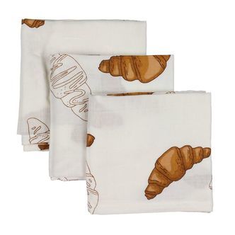 VACVAC Stofbleer - Muslin - 3-pak - Big Croissant Love