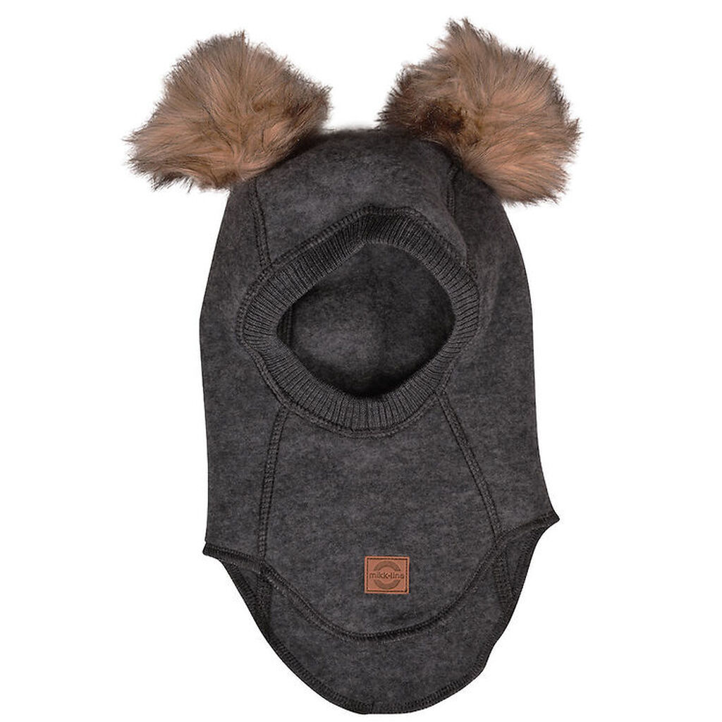 Mikk-Line Elefanthue - 1-lags - Uld - Anthracite Melange m. Kvas