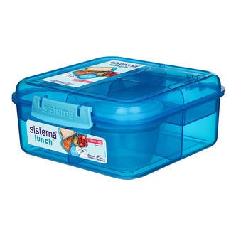 Sistema Madkasse - 1,25 L - Bento Cube - Blå