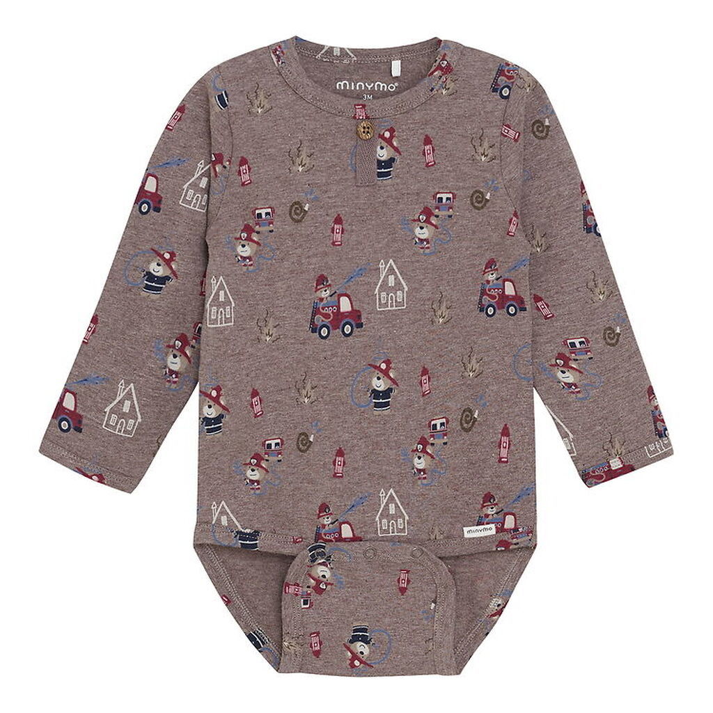 Minymo Body l/æ - Dark Brown Melange