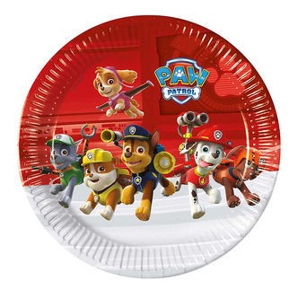 Decorata Party Paptallerkner - 8-pak - 23 cm - Paw Patrol Ready