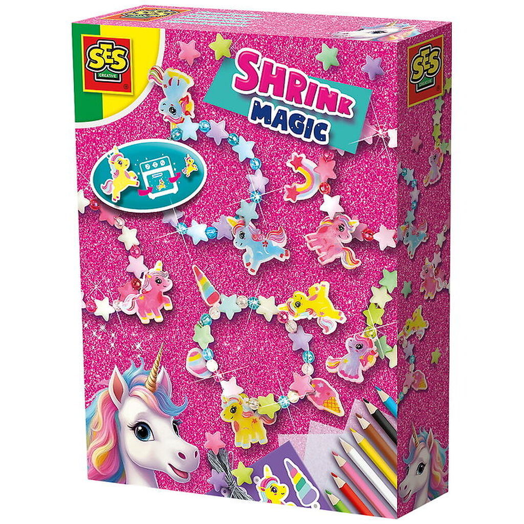 SES Creative Kreasæt - Krympeplast - Enhjørning Armbånd